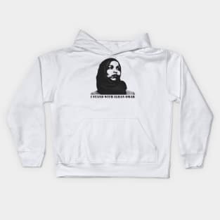 stand with ilhan omar Kids Hoodie